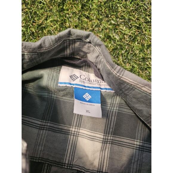 Columbia Shirt Mens Size XL Green Plaid Casual Button Up Long Sleeve - Picture 3 of 6